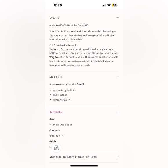 NWOT FREE PEOPLE Eleanor Sweatshirt | Peppery Combo MSRP $128 Size M Oversized - Picture 5 of 11